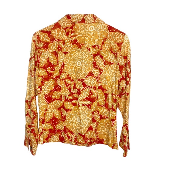 Coldwater Creek bright orange linen blend shirt size small i - Picture 4 of 4